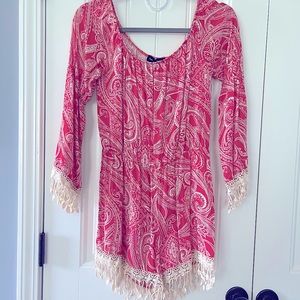 See You Monday Paisley Short Jumpsuit Romper Large